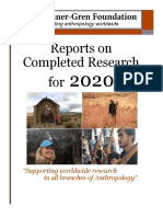 Reports On Completed Research 2020