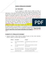 Making A Persuasive Argument Arguments/Claims and Their Merit