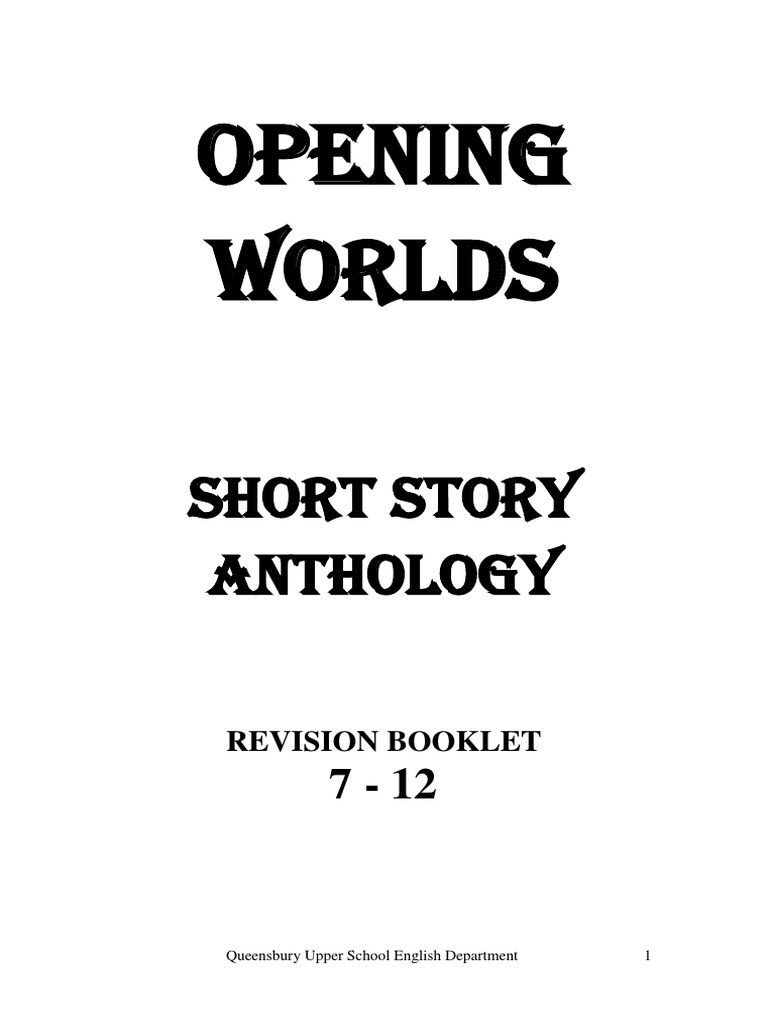 Opening Worlds: Short Story Anthology | PDF | Teachers | English Language