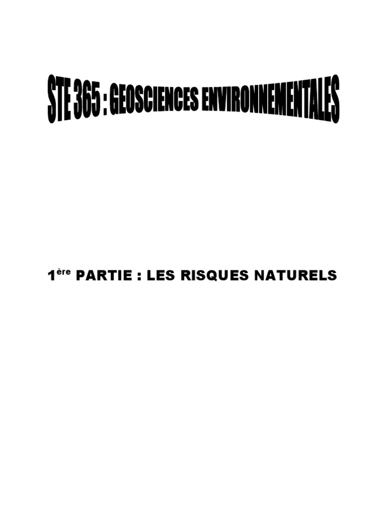 Risques Naturels et Mouvements de Terrain | PDF | Inondation ...