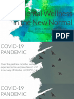 Mental Wellness in The New Normal: Jericho D. Medel, Ma Psy, Rpsy, RPM