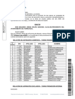 Publicación - Edicto Extracto Tablón Lista Provisional Admitidos y Excluidos 3 Plazas Oficial-A