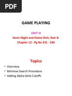 Game Playing: Kevin Night and Elaine Rich, Nair B. Chapter 12: PG No 231 - 246