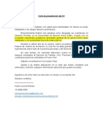 Carta de Presentación Del CV