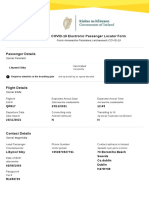 COVID-19 Electronic Passenger Locator Form: Foirm Aimseartha Paisinéara Leictreonach COVID-19