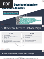 52 Python Interview Questions Answers PDF