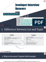 52 Python Interview Questions Answers PDF