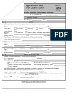 Application For Relief From Double Taxation: (Name of Contracting State)