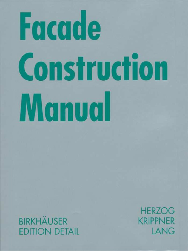 Facade Construction Manual | PDF | Architect | Building