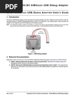 32-Bit Sim3Xxxx Usb Debug Adapter: It XXXX Ebug Dapter Ser S Uide