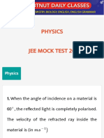 Physics Jee Mock Test 20