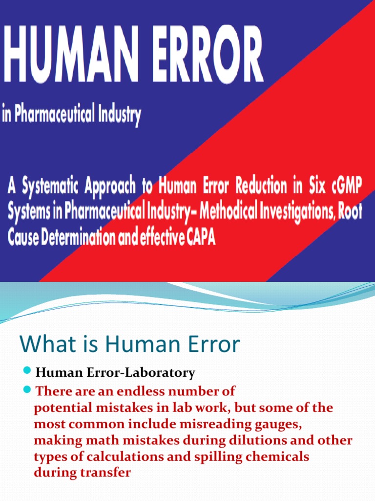 What Is Human Error Presentation 1 | PDF