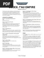 Codex: T'Au Empire: Updates & Errata