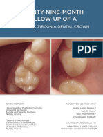 Twenty-Nine-Month Follow-Up of A: Paediatric Zirconia Dental Crown