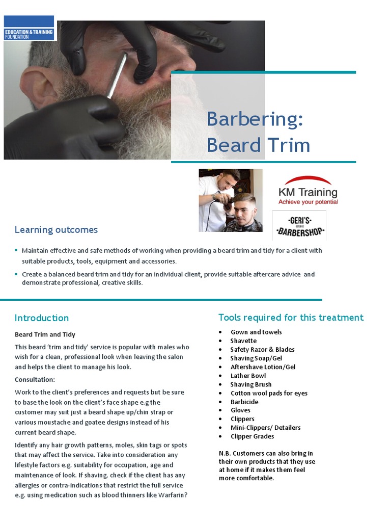 Beard Trim Techniques and Aftercare Guide | PDF | Shaving | Beard