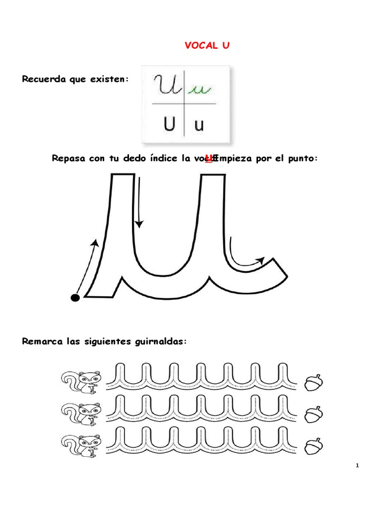 Ejercicios de Vocales para Primer Grado | PDF | Ciencia cognitiva ...