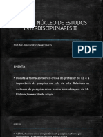 LE0158 - NÚCLEO DE ESTUDOS INTERDISCIPLINARES III