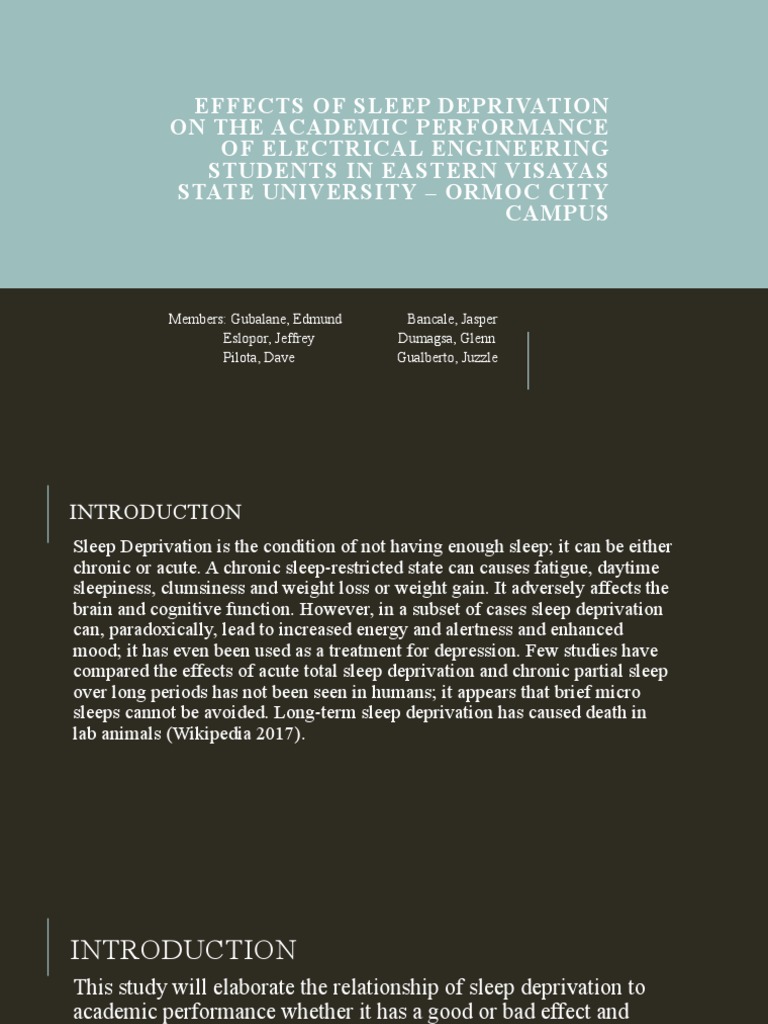 Picture of Effects of Sleep Deprivation On The Academic Performance 3 | PDF ...
