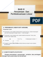 BAB IV Persamaan Dan Pertidaksamaan Linear