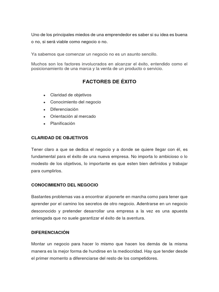 Claves para el Éxito Empresarial | PDF | Iniciativa empresarial | Business