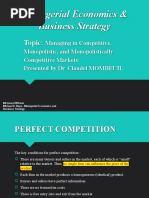 Chap 8 - Managing in Competitive, Monopolistic, and Monopolistically Competitive Markets