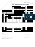 Name: Nathaniele Lacao Grade & Section: 10 Quezon Stage 2 - Crossword Puzzle: Mathematics Edition