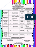 Modified Blocks of Time For Kindergarten Activities Using Modular
