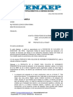 Oficio #0045 - 2022 Ministro de Educacion Rosendo Serna - Atienda Pedido de Incremento Salarial .