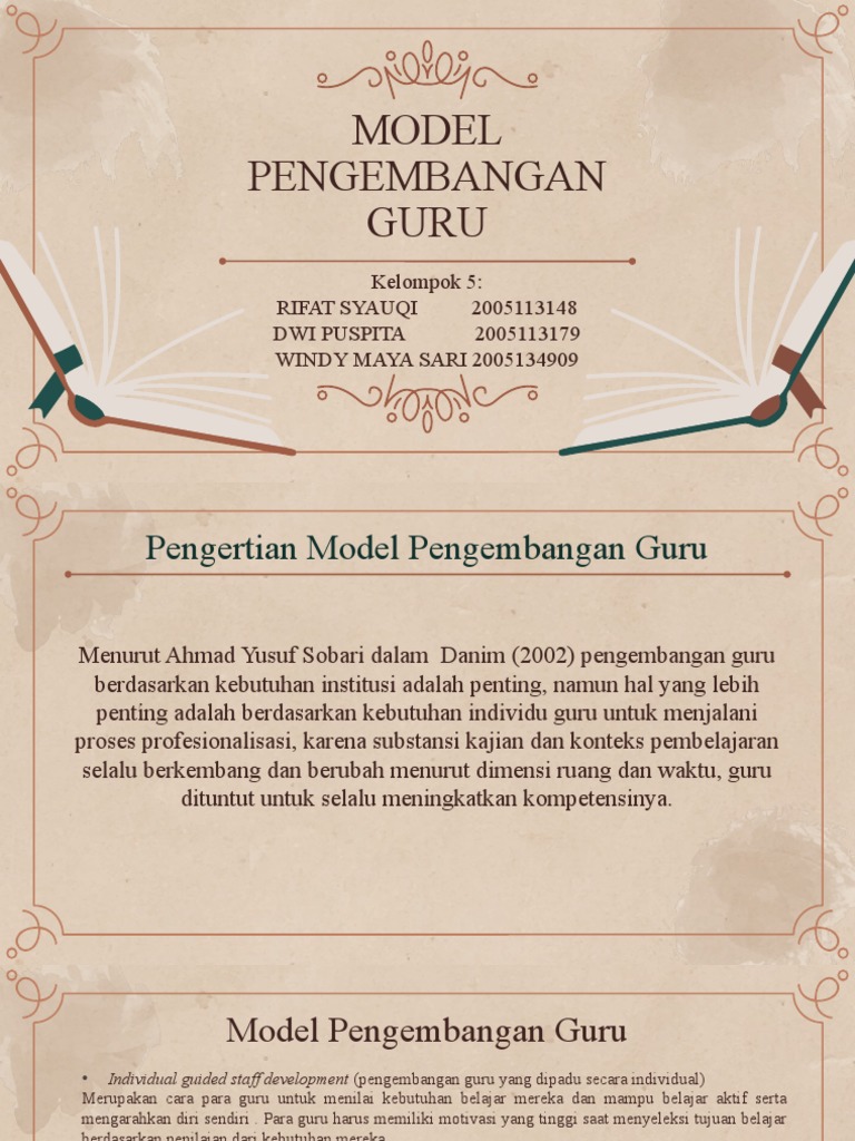 Model Pengembangan Profesional Guru | PDF | Karier & Perkembangan