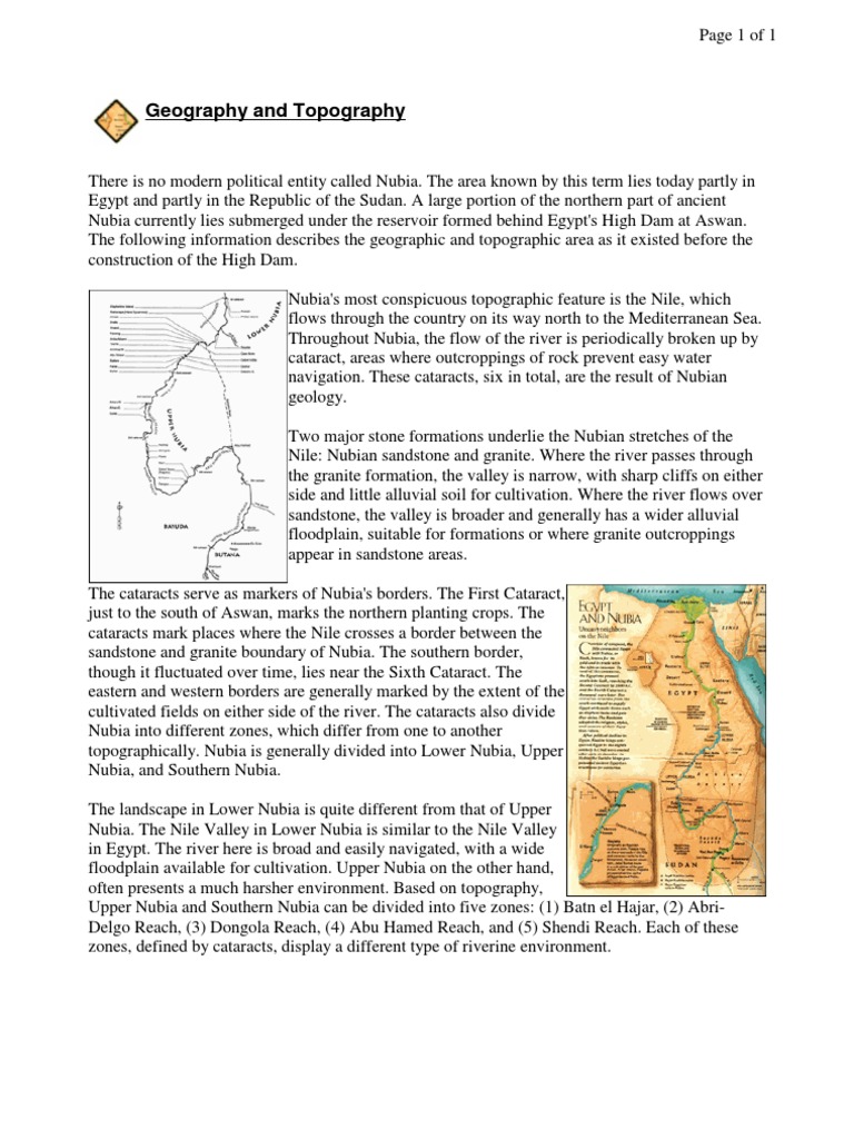 Geography of Nubia and the Nile River | PDF | Nile | River