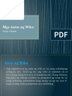 Mga Antas NG Wika