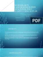 Designing of Solar PV Systems and Demonstration of Maximum Power Point Tracking (MPPT) Using Matlab