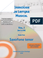 Exerc de Leit Musical Vol 1 Saxofone Tenor BB