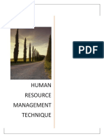 Human Resource Management Technique