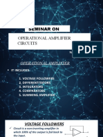 Operational Amplifier Circuits Seminar On: Yadhukrishnan P 70