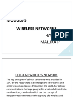 Module-5 Wireless Networks: - BY Mallika P