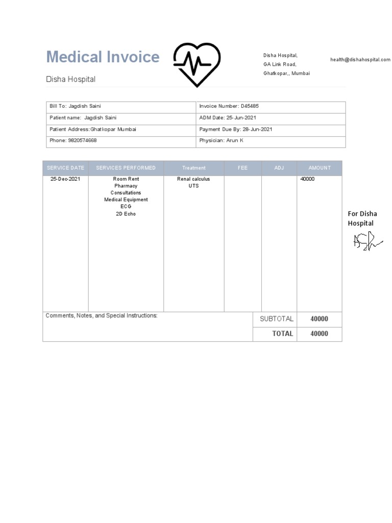 80DDB Medical Receipt Self PDF