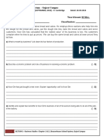 IX- Cambridge - Monthly Test - September - Business- Chapter 1 & 2