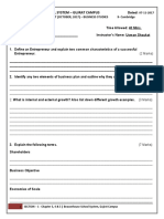 IX - Cambridge - Monthly Test - October - Business - Chapter 3, 4 & 5