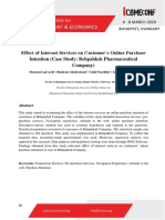 Effect of Internet Services On Customer's Online Purchase Intention (Case Study: Behpahksh Pharmaceutical Company)