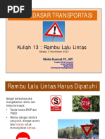 Arti dan Fungsi Rambu Stop Lalu Lintas | PDF