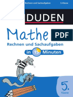 Rechnen Und Sachaufgaben. Mathe. Rechnen Und Sachaufgaben. in 15 Minuten. 5. Klasse