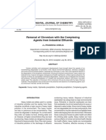 Removal of Chromium With The Complexing Agents From Industrial Effluents