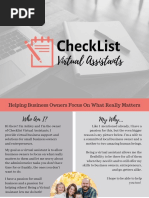 Checklist Virtual Assistants Intro