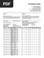 Purchase Order: Bill To: Ship To