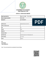 Government of Telangana Vijaya Diagnostics, India: Report Generated On Date of Sample Collection Sample ID