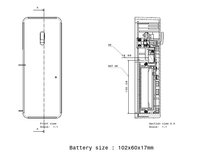 Drawing Battery Size | PDF