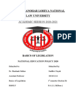 Dr. Ram Manohar Lohiya National Law University: ACADEMIC SEESION:2020-2021