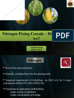 Nitrogen Fixing Cereals - How Close Are We? Nitrogen Fixing Cereals - How Close Are We?