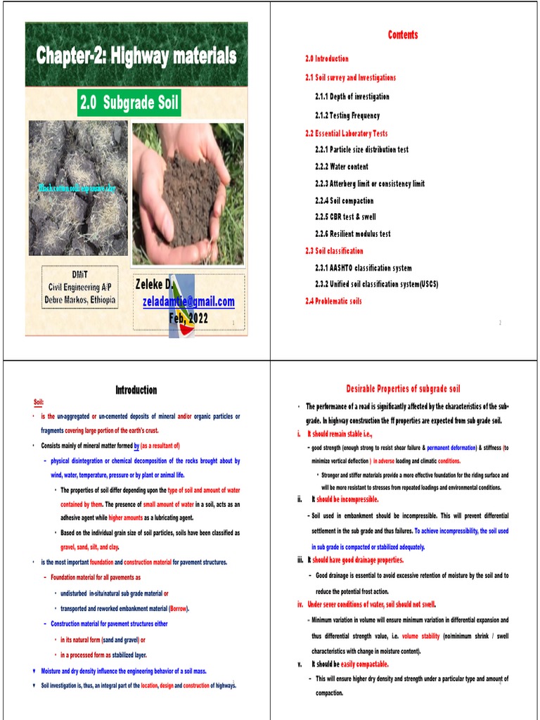 2.1 Subgrade Soil | PDF | Road | Soil